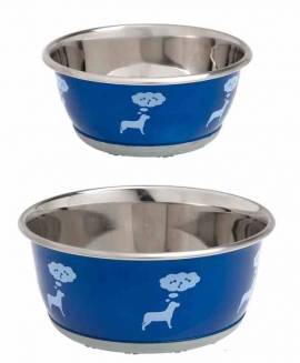 Napf aus Edelstahl m. blau Hungry Dog - Bild vergrern 