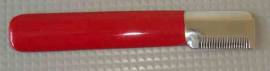 Trimmmesser gebogener Metallgriff handmade medium gezahnt - Bild vergrern 