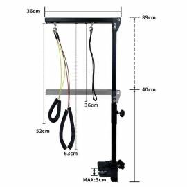 Praktischer Pflegearm, Arm/Galgen f�r den Trimmtisch mit Schlaufen f�r Hals und Bauch. - Bild vergr��ern 