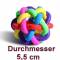 Knotenball Gummiball mit Glocke rainbow  